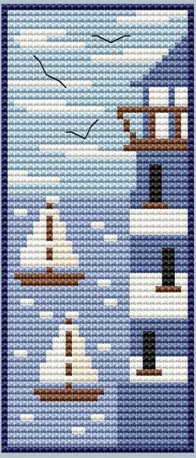 Lighthouse Bookmark - Cross Stitch Pattern