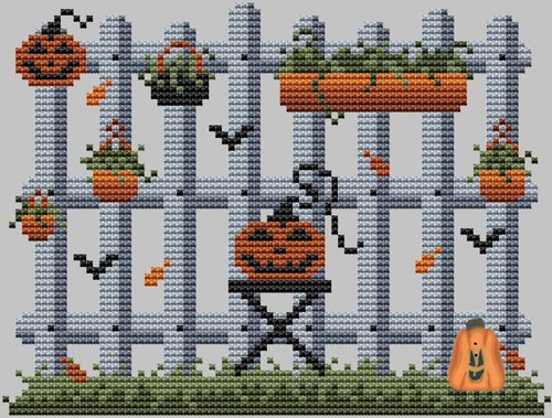 Halloween Garden - Cross Stitch Pattern