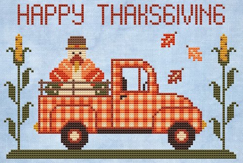 Happy Thanksgiving - Cross Stitch Pattern