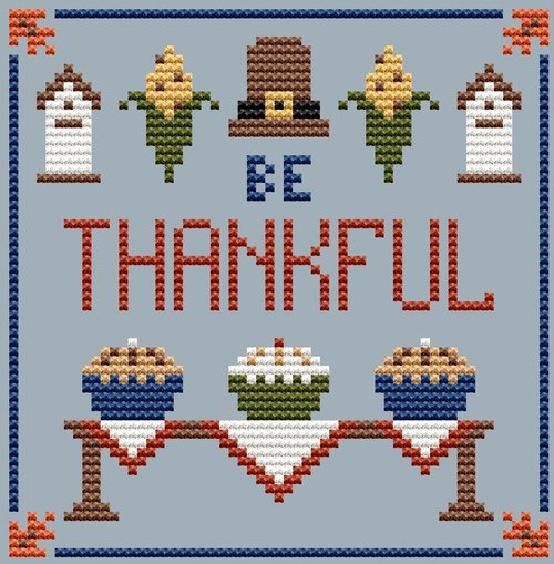 Be Thankful - Thanksgiving Cross Stitch Pattern