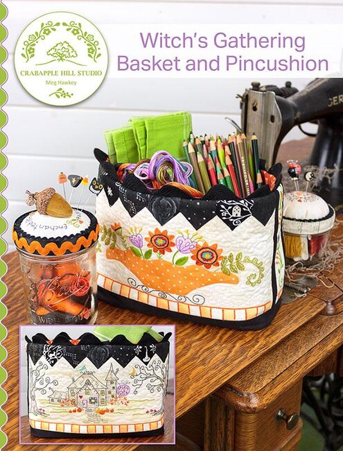 Witch's Gathering Basket & Pincushion - Sewing Pattern