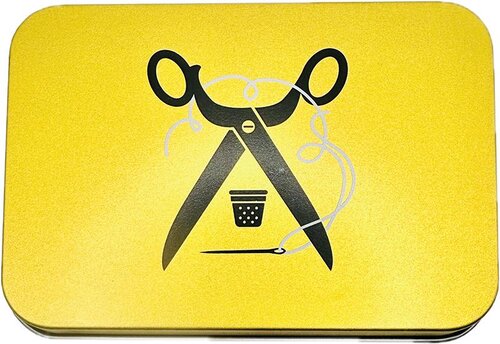 Scissor & Stitches Tin 4" x 3"