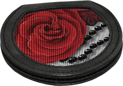 Leather Hand Mirror Smooth Black - Needlework Display