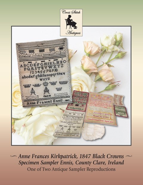 Anne Frances Kirkpatrick 1847 Black Crown - Cross Stitch