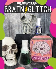 Brain Glitch - Halloween Cross Stitch Pattern