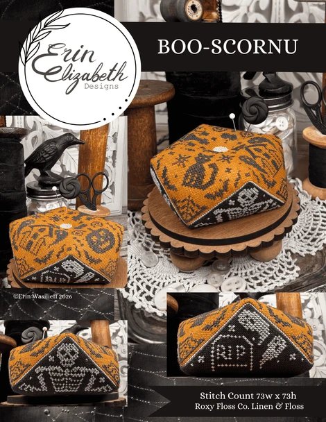 Boo-Scornu - Halloween Cross Stitch Pattern