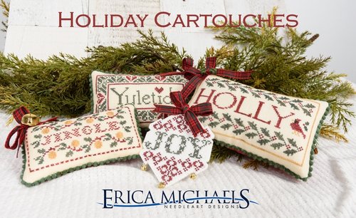 Holiday Cartouches - Christmas Cross Stitch Pattern