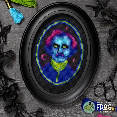 Edgar Allan Glow - Halloween Cross Stitch Pattern