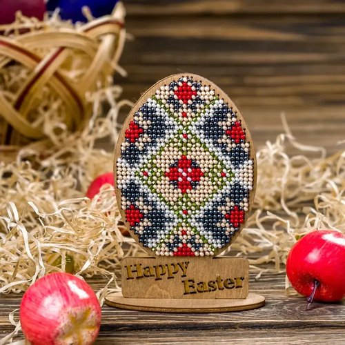 Easter Egg - Happy Easter Diamond - Wooden Bead Kit