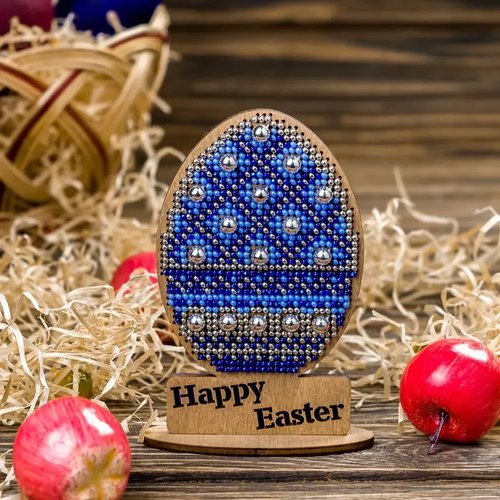 Easter Egg - Happy Easter - Ornament Wooden Bead Kit
