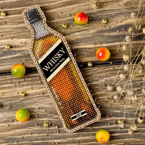 Whiskey Bottle - Christmas Ornament Wooden Bead Kit