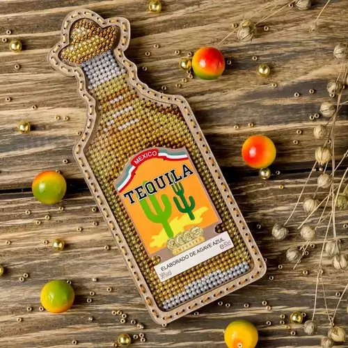 Tequila Bottle - Christmas Ornament Wooden Bead Kit