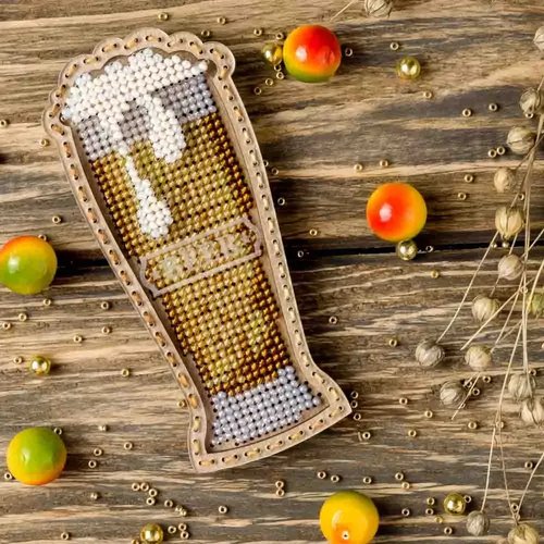 Beer Glass - Christmas Ornament Wooden Bead Kit