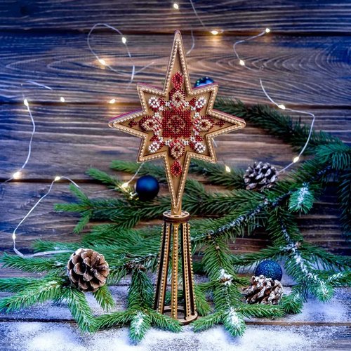 Christmas Tree Topper - Ornament Wooden Bead Kit