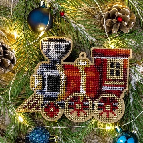 Holiday Train - Christmas Ornament Wooden Bead Kit