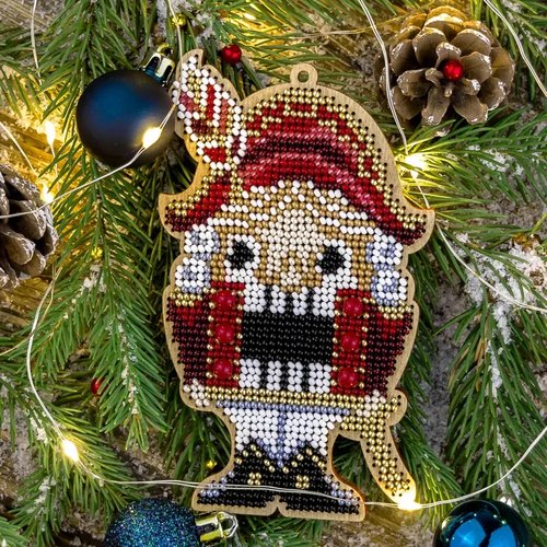 Nutcracker - Christmas Ornament Wooden Bead Kit