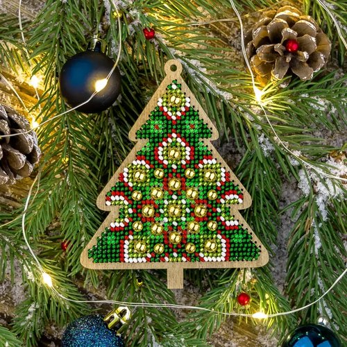Emerald Tale Tree - Christmas Ornament Wooden Bead Kit