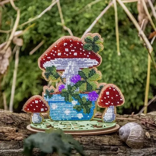 Fairy Amanita - Ornament Wooden Bead Kit
