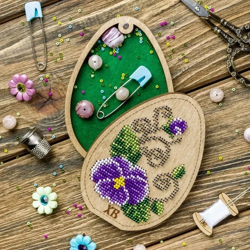 Box-Egg #4 Double-Sided - Ornament Wooden Bead Kit