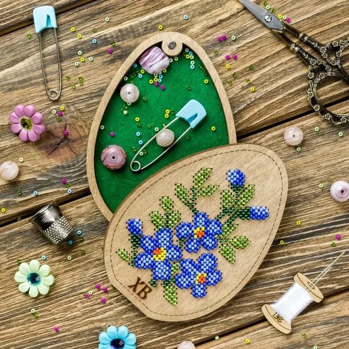 Box-Egg #3 Double-Sided - Ornament Wooden Bead Kit