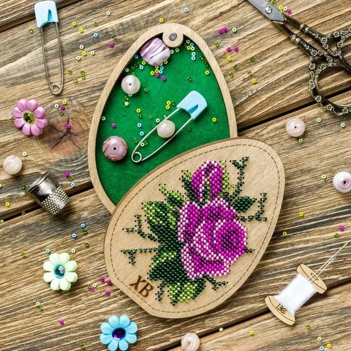 Box-Egg #1 Double-Sided - Ornament Wooden Bead Kit