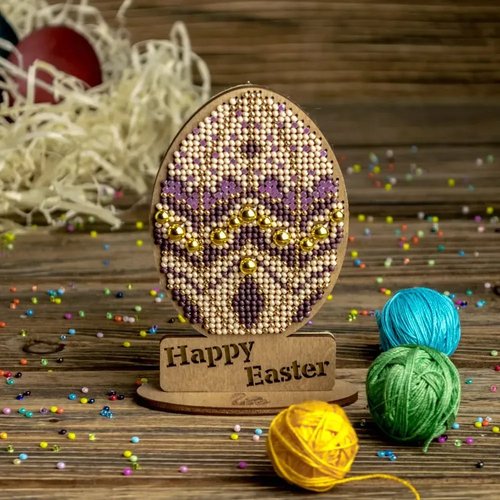 Happy Easter #5 - Egg Ornament Wooden Bead Kit