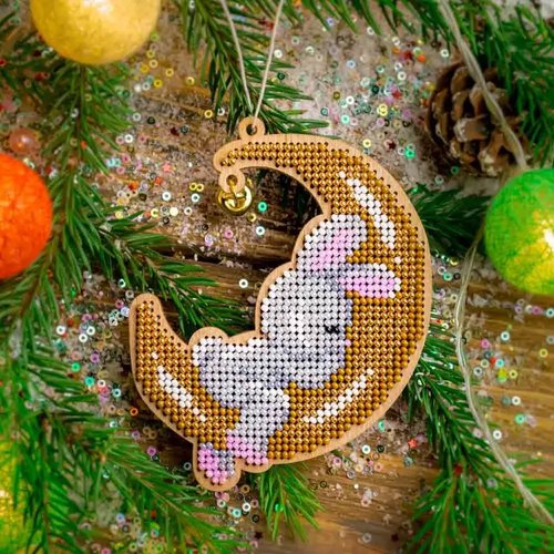 Moonlit Dreams - Bunny - Ornament Wooden Bead Kit