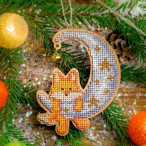 Moonlit Dreams - Fox Cub - Ornament Wooden Bead Kit