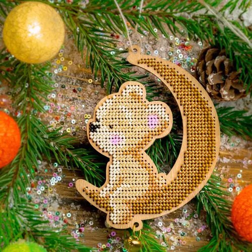 Moonlit Dreams - Bear - Ornament Wooden Bead Kit