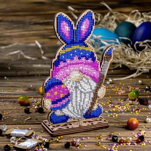 Lively Gnome - Easter Ornament Wooden Bead Kit