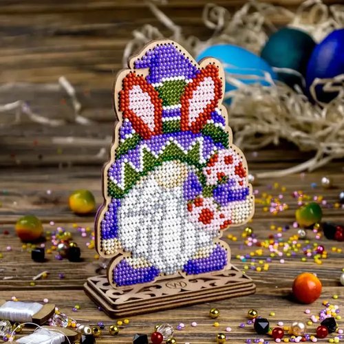 Festive Gnome - Easter Ornament Wooden Bead Kit