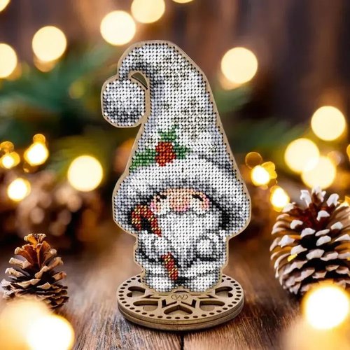 Storyteller Gnome - Christmas Ornament Wooden Bead Kit
