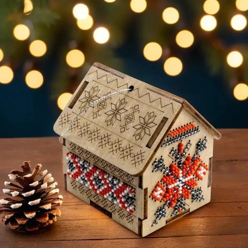 Traditional House - Ornament Wooden Bead Kit