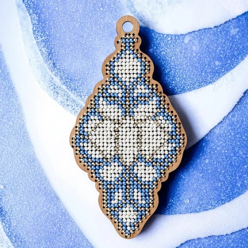 Stained Glass Icicle - Christmas Ornament Wooden Bead Kit