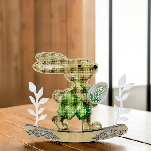 Rocking Bunny - Spring Knight - Easter Wooden Bead Kit