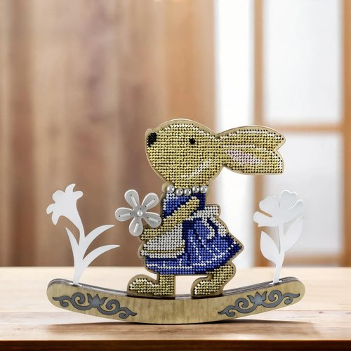 Rocking Bunny - Spring Beauty - Easter Wooden Bead Kit