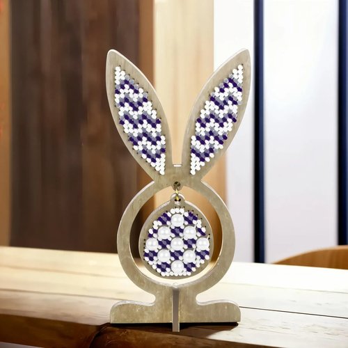 Egg with Ears - Lilac Mood - Easter Wooden Bead Kit