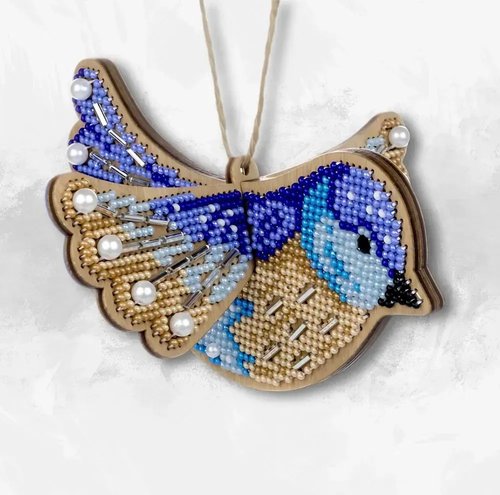 Blue Bird - Double-Sided Wooden Bead Kit