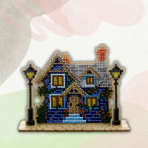 House With Lanterns - Wooden Bead Kit