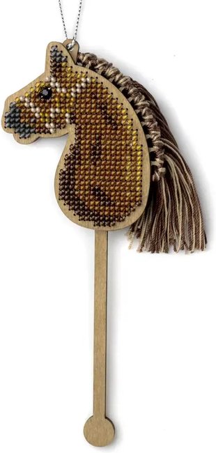 Chestnut Stick Horse - Double Sided Wooden Bead Kit