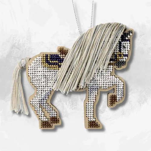 Forest Stallion - Double Sided Wooden Ornament Bead Kit