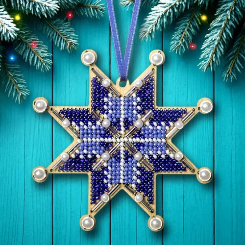 Blue Eternity - Christmas Ornament Wooden Bead Kit