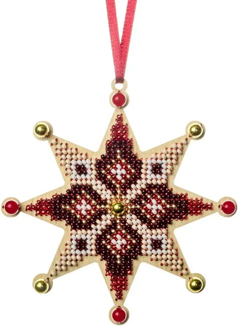 Crimson Miracle - Christmas Ornament Wooden Bead Kit