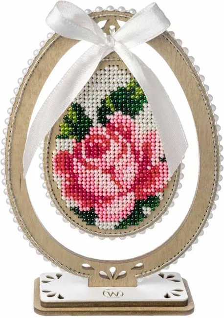 Easter Egg - Spring Floral Design - Wooden Bead Kit