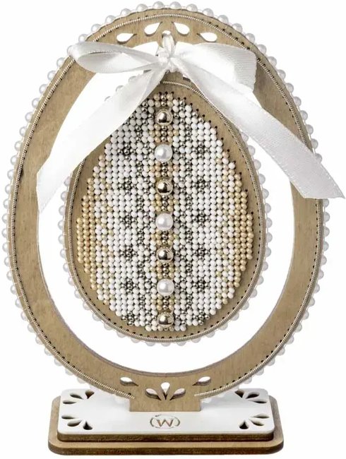Easter Egg - Classic Gold Ornament - Wooden Bead Kit
