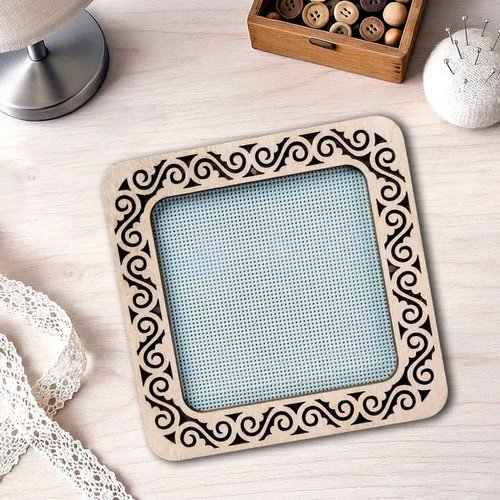 Magnetic Embroidery Frame Swirls - 5.5 x 5.5