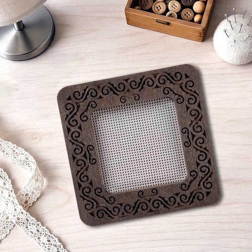 Magnetic Embroidery Frame Dark Swirls - 3.9 x 3.9