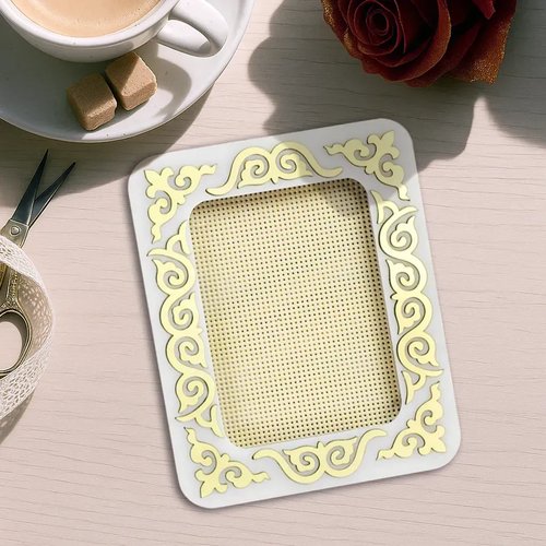 Magnetic Frame Yellow/White 4.1 x 5.1 - Fits Mini Mill Hill