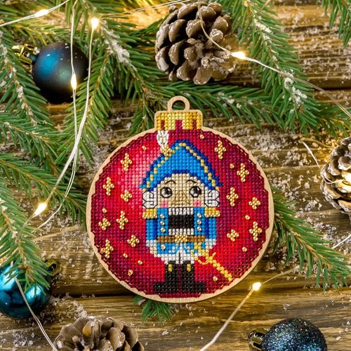 Nutcracker Christmas Ornament - Cross Stitch Kit