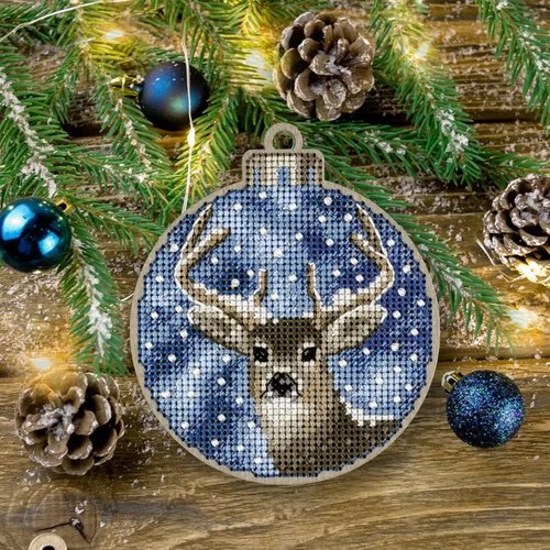 Reindeer Christmas Ornament - Cross Stitch Kit